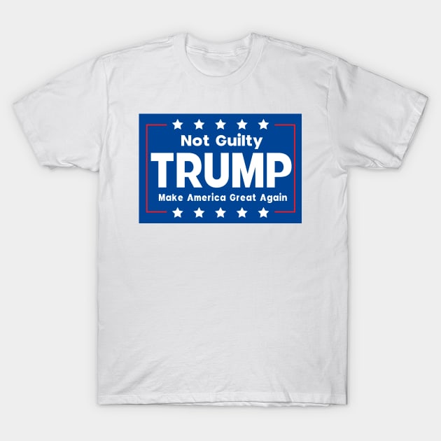 Donald Trump Mug Shot Not Guilty T-Shirt by Sunoria